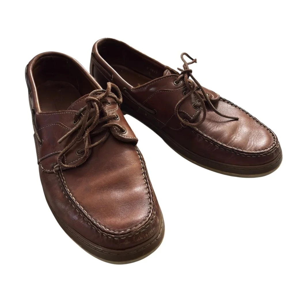 Allen Edmonds Eastport Boat Shoes 14D Deck Shoes Leather Casual 3 Eye Daily